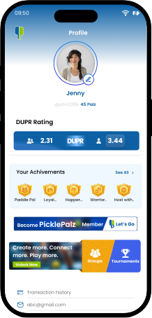 Pickleball App Screen 4